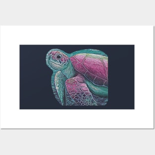 Sea turtle artwork Posters and Art